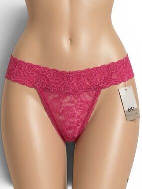 Bp Gotta Have It Sheer Lace Thong - Pink - NWT - Sz Medium